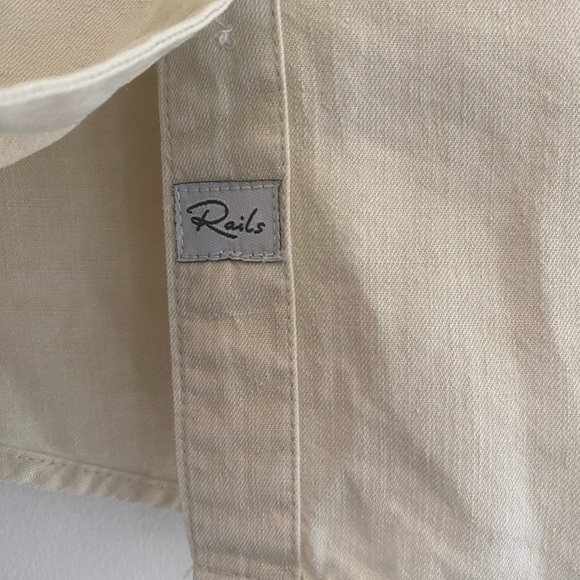 Rails XS womens bone color button up top - Picture 5 of 9